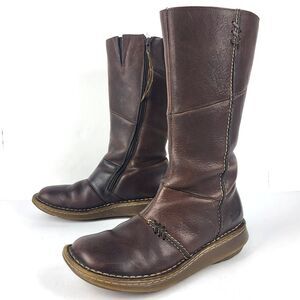 Dr Martens Vintage 10491 Brown Biker Zip Wedge Rare Boots Size 9